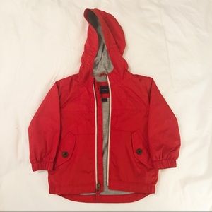 Baby Gap red jacket with hood, size 18-24 months
